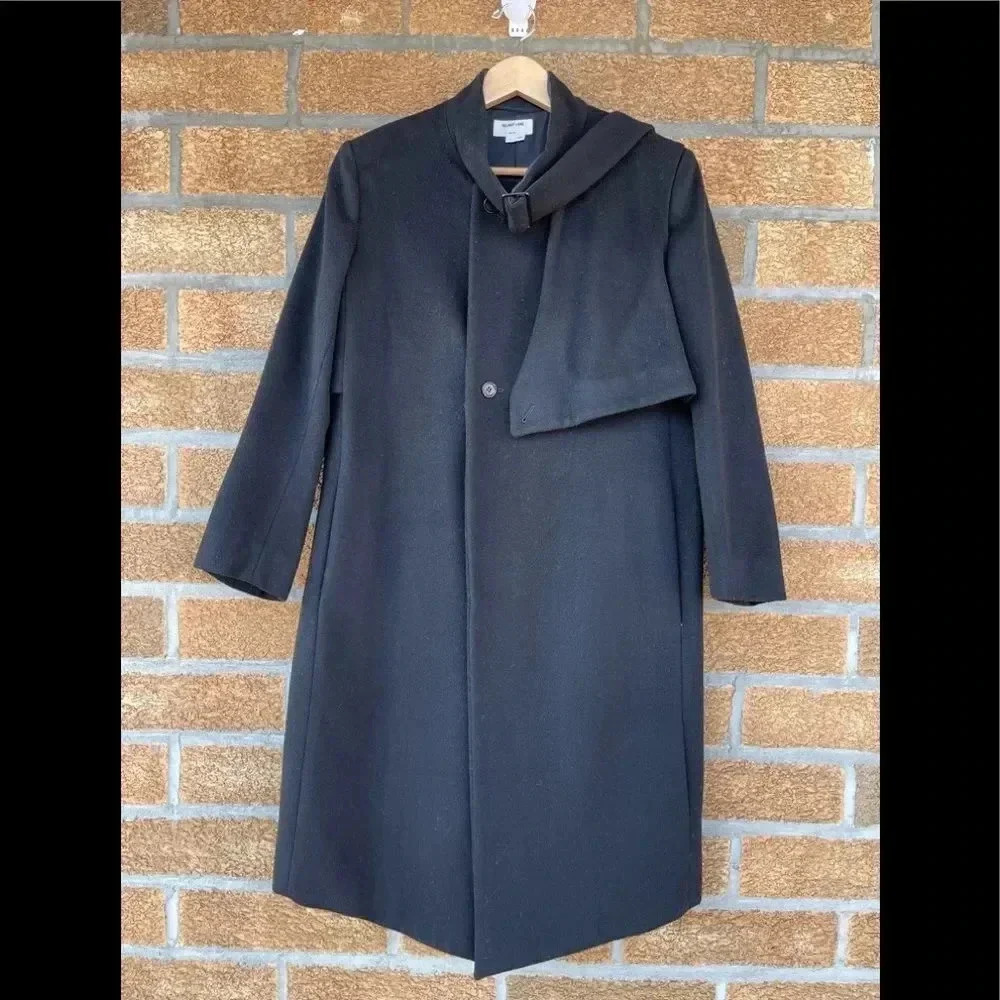 helmut lang cashmere wool single trench coat large